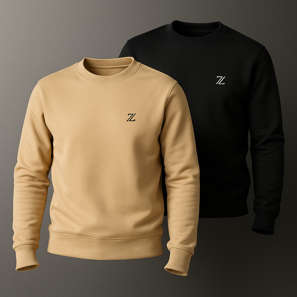 Kit 2 Blusa Moletom Gola Redonda